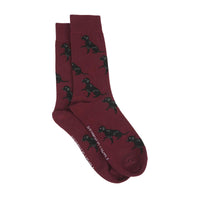 Albert and Maurice Mens Black Labrador Socks red