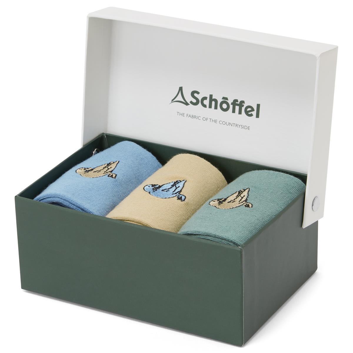 Duck Print Box Schoffel Womens Bamboo Socks Pack Of 3