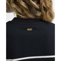 Dark Navy/Cloud Barbour Womens Harling Striped Top Back Neck