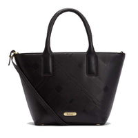 Black/Deboss Tartan Barbour Womens Burch Deboss Leather Bag