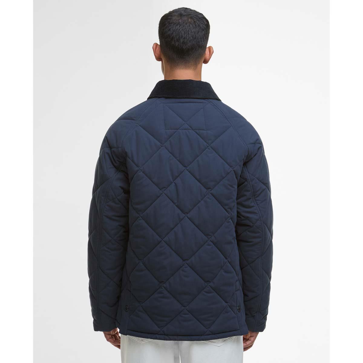 Navy Barbour Mens Modern Bedale Quilted Jacket Back