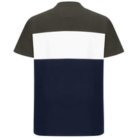 Forest/White/Navy Hoggs Of Fife Mens Dalbeattie Colour Block T-Shirt Back