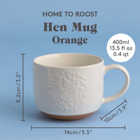 Mason Cash Folk Farmyard Hen Orange Mug INFO