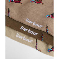 Trench/Beech Mix Barbour Mens Pheasant Sock Gift Box logo