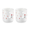 Le Creuset Stoneware Set of 2 Mugs Heart decal