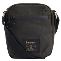 Olive/Black Barbour Field Wax Crossbody Bag