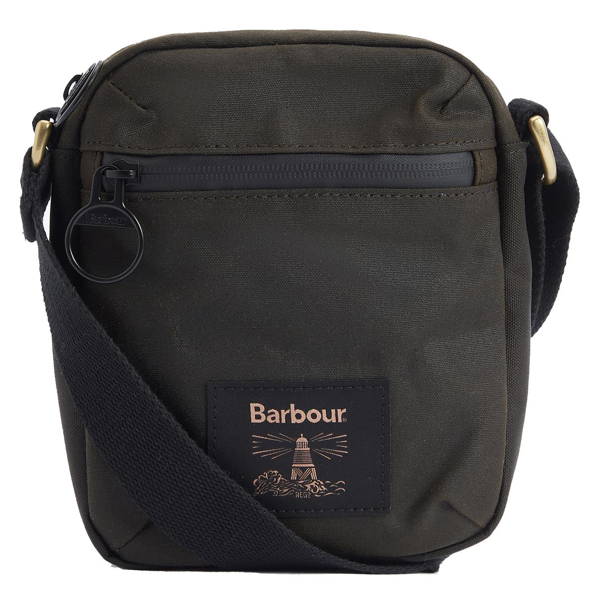 Olive/Black Barbour Field Wax Crossbody Bag