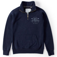Holland Cooper Womens Crest Zip Henley Jumper