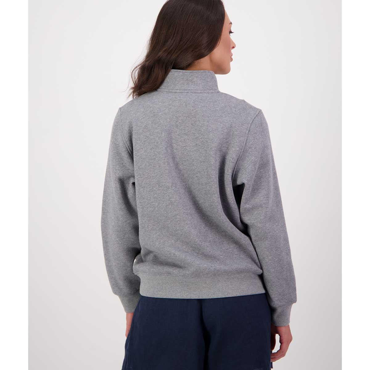 Mid Grey Marle Swanndri Womens Hazelwood Quarter Zip Jumper Back