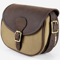 Teales Huntsman Oiled Leather & Khaki Canvas Cartridge Bag