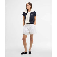 Navy Barbour Womens Bede T-Shirt on model