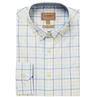 Blue/Pastel Peach Schoffel Mens Holkham Shirt