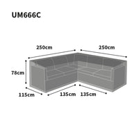Bosmere Ultimate Protector L Shaped Sofa Cover size