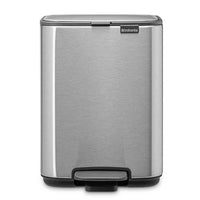 Matt Steel Fingerprint Proof Brabantia Bo Pedal Bin 4 Litre