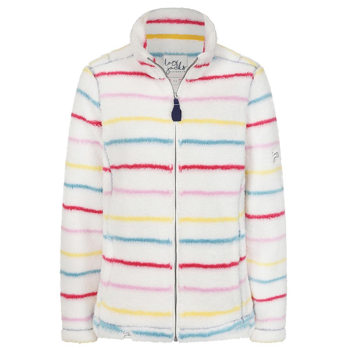 Lazy Jacks Womens LJ157S Striped Snug Fleece Jacket