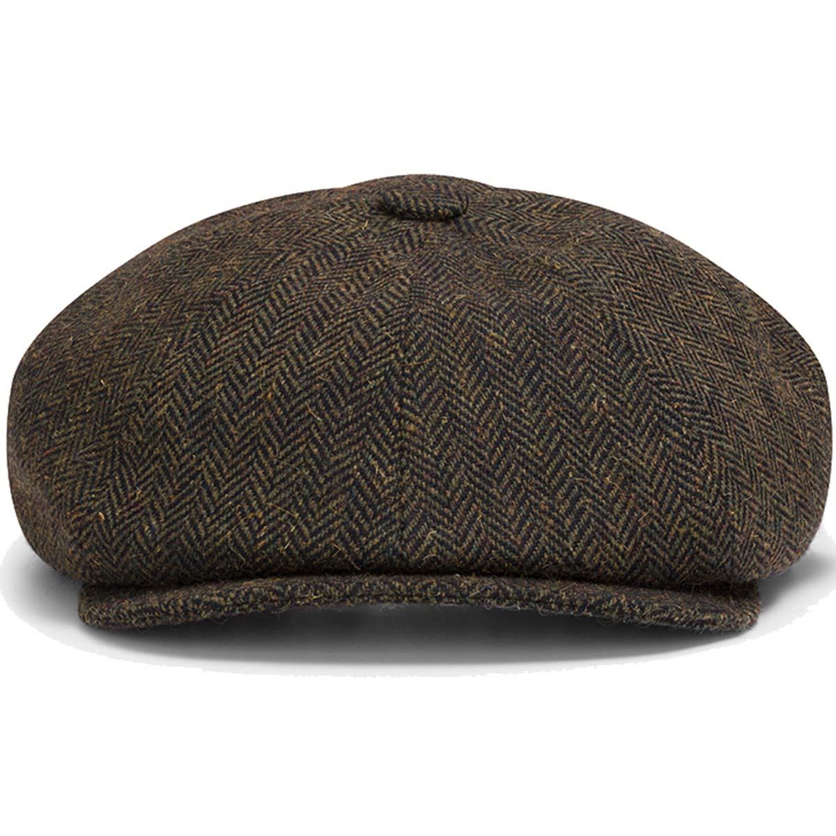 Hoggs Herringbone Tweed Baker Boy Cap