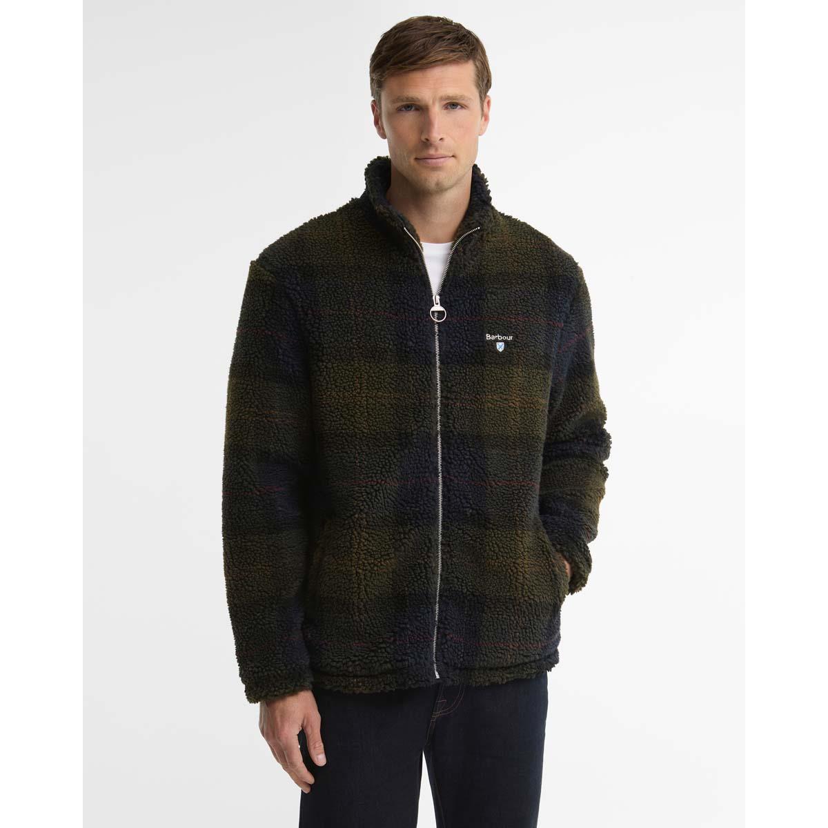 Barbour Mens Tartan Fleece Zip Through Sweatshirt