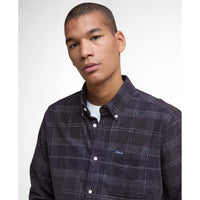 Midnight Oak Tartan Barbour Mens Blair Tailored Shirt Chest