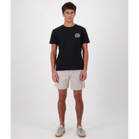Black/White Swanndri Mens Mountain Printed T-Shirt On Model