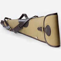 Teales Huntsman Oiled Leather & Khaki Canvas Gun Slip Buckle Flap