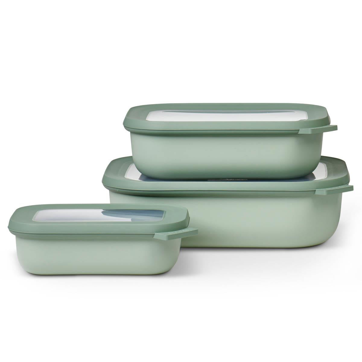 Mepal Cirqula Rectangular Multi Bowl 3pc Set
