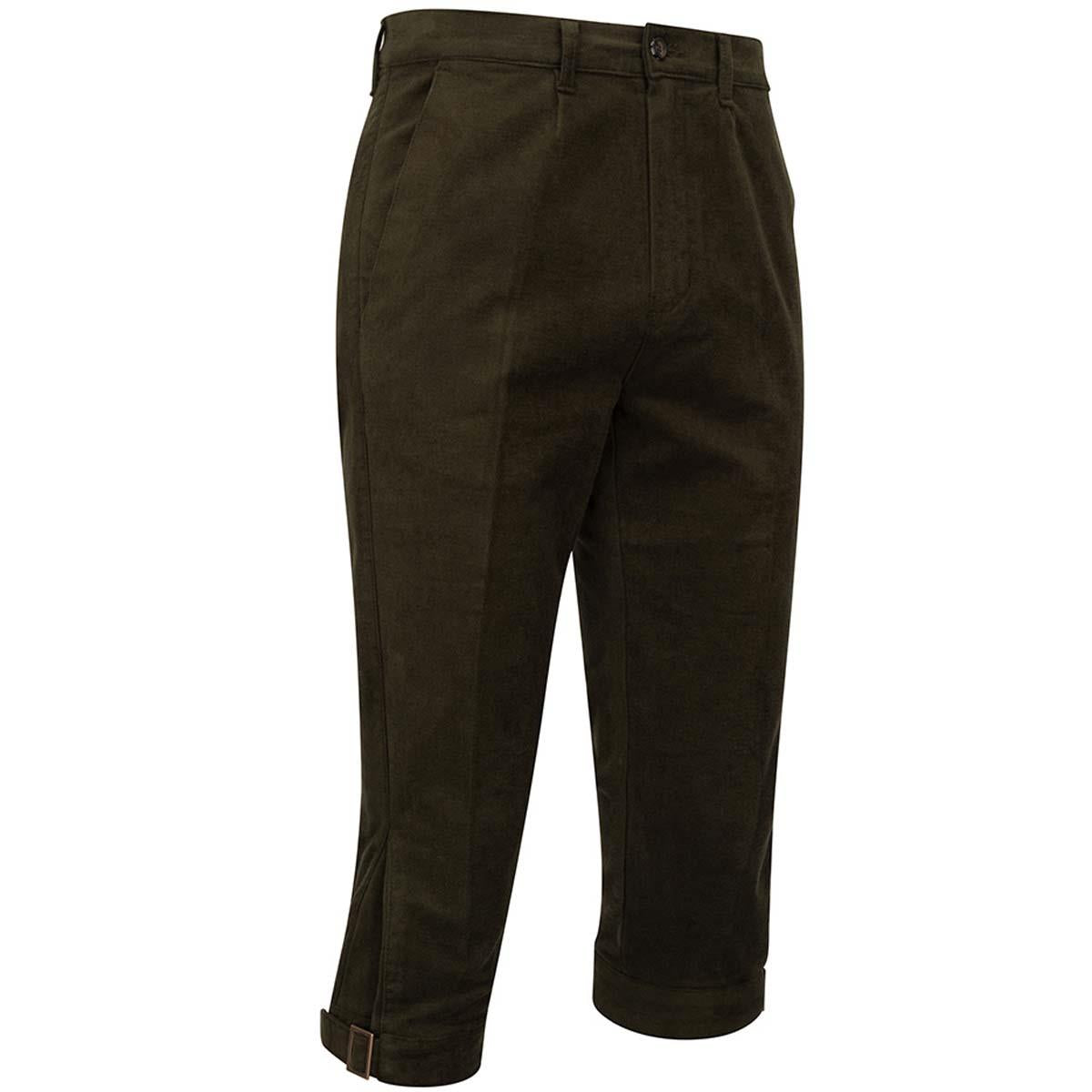 Olive Green Hoggs Of Fife Mens Durness Moleskin Breek