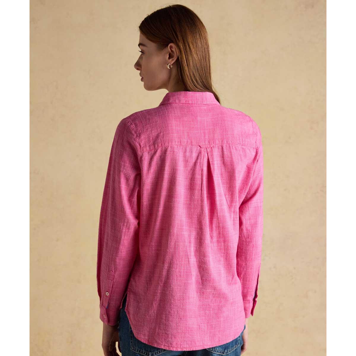 Bright Pink Joules Womens Ida Relaxed Shirt Back