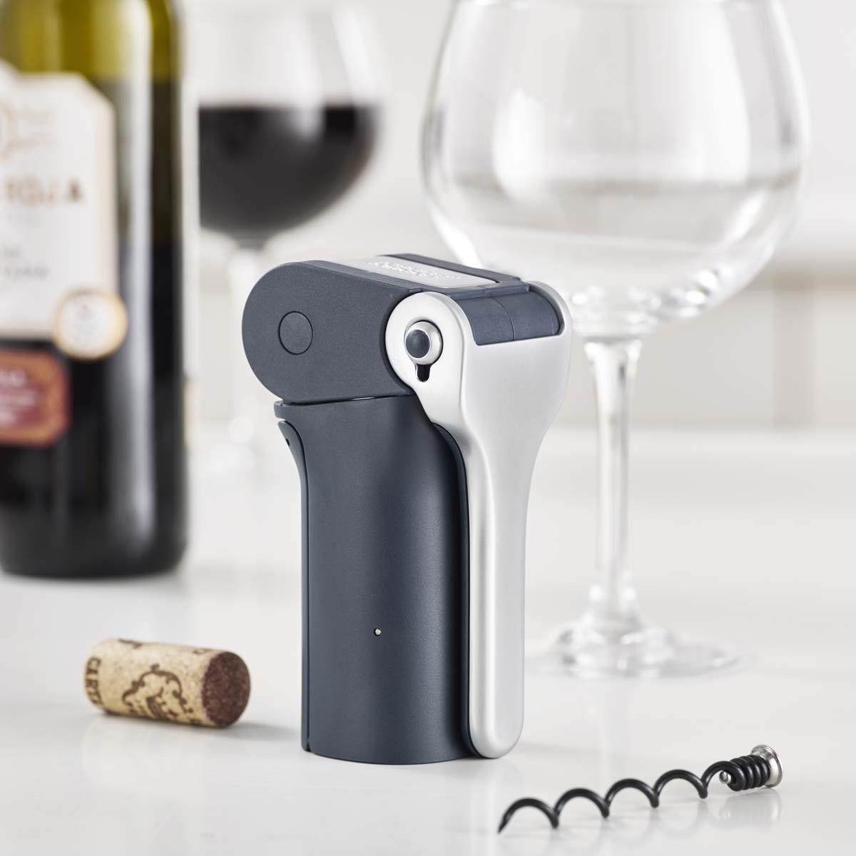 Dark Grey Joseph Joseph BarWise Compact Lever Corkscrew LS