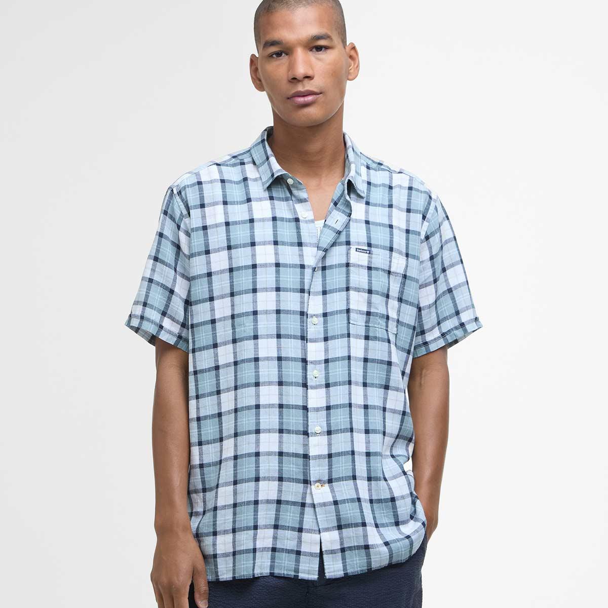 Northshore Tartan Barbour Mens Midfield Tartan Summer Fit Shirt Front