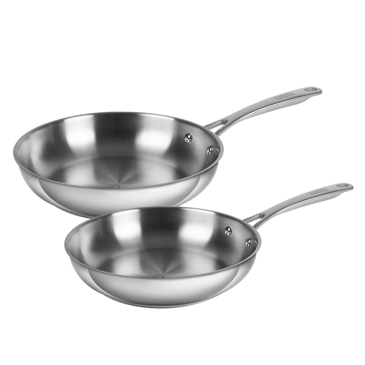 Kuhn Rikon Allround 2-Piece Frying Pan Set Uncoated 24cm and 28cm