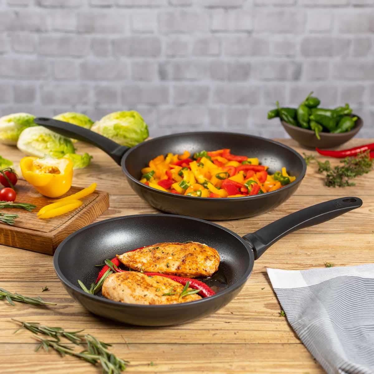 Kuhn Rikon Easy Induction 2-Piece Frying Pan Set 24cm and 28cm