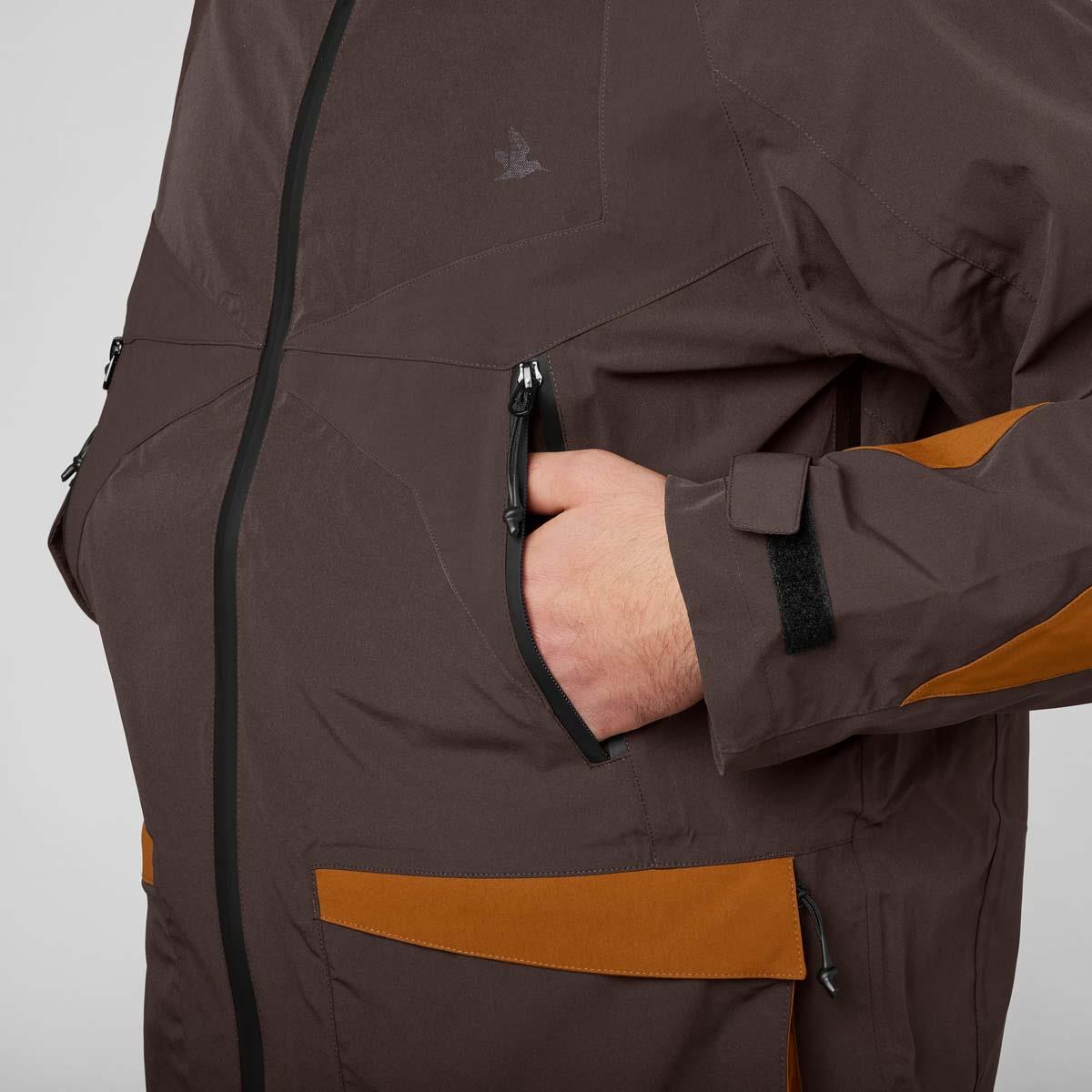 Dark Brown Seeland Mens Dog Active Jacket POCKET