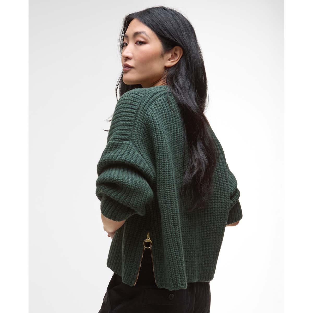Olive Barbour Lilian Knitted Jumper Side