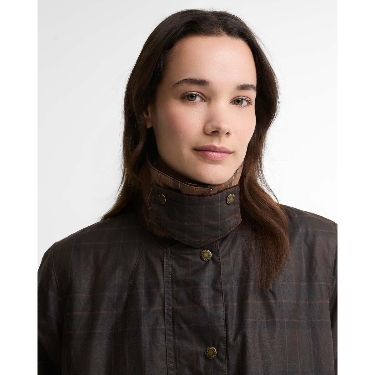 Barbour Womens Modern Checked Border Wax Jacket