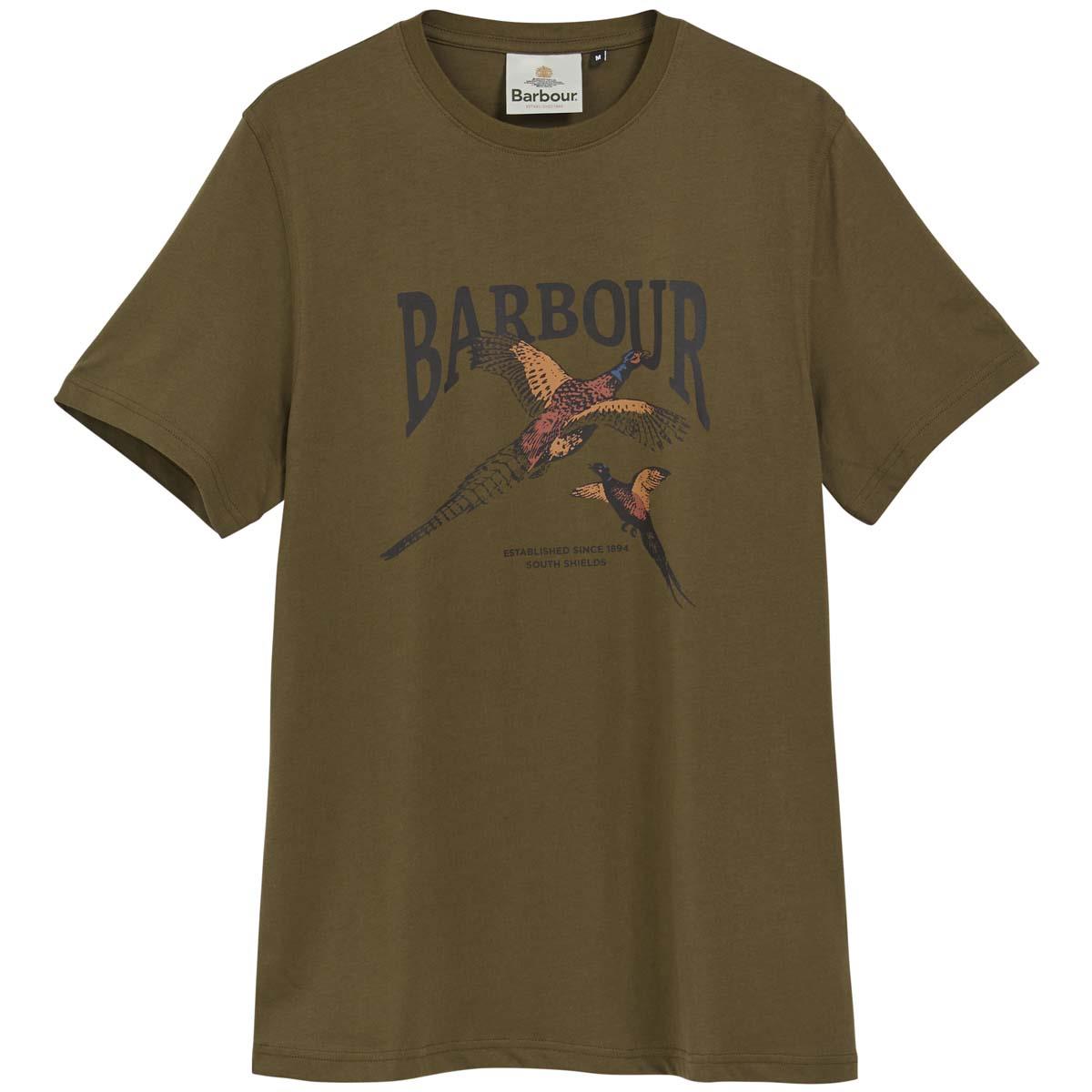 Beech Barbour Mens Pheasant Graphic Tailored T-Shirt