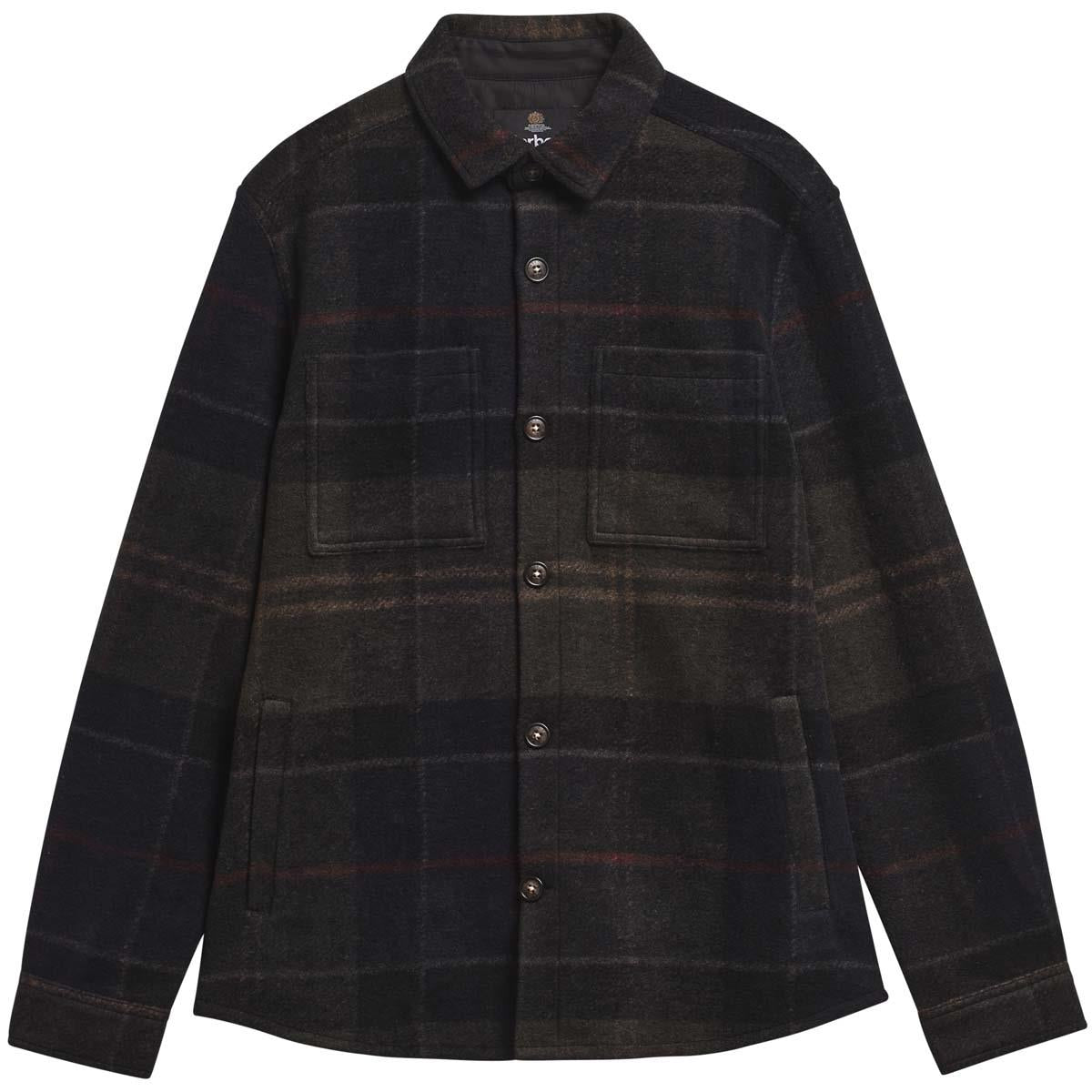 Barbour Mens Woodlane Brushed Check Overshirt