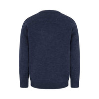 Storm Blue Marl Hoggs Of Fife Mens Melrose II V-Neck Pullover Back
