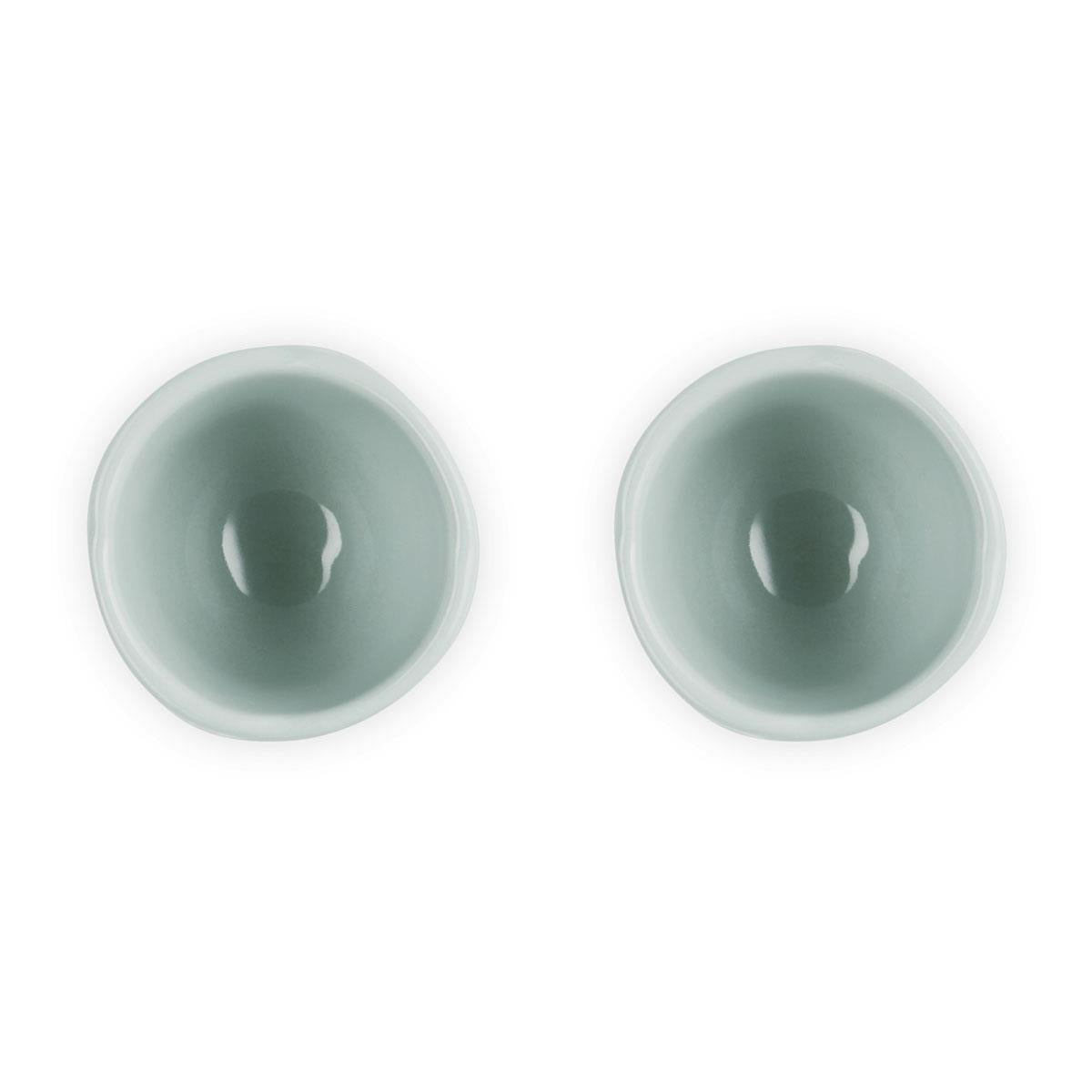Le Creuset Stoneware Set of 2 Egg Cups La Jardin Collection sea salt