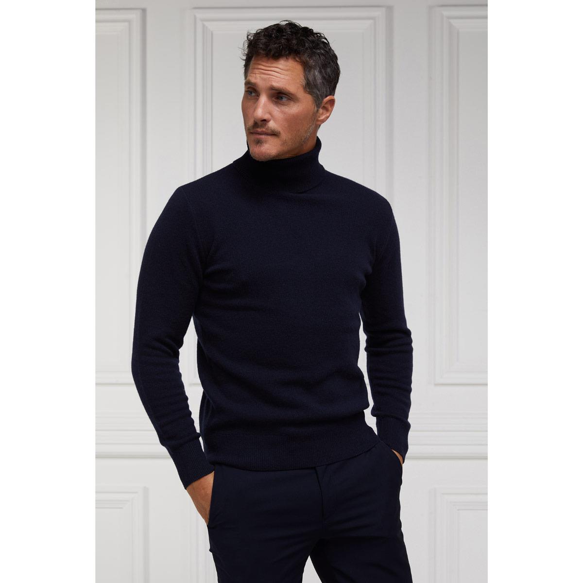 Holland Cooper Mens Byron Roll Neck Knit Jumper