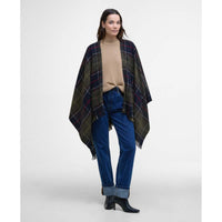 Barbour Ladies Staffin Tartan Serape model