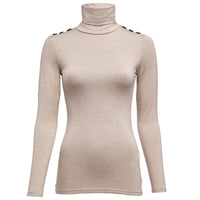 Oatmeal Holland Cooper Womens Essential Roll Neck Top