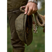 Forest Green/Herringbone Harkila Mens Kemore Classic Baker Boy Cap Detail