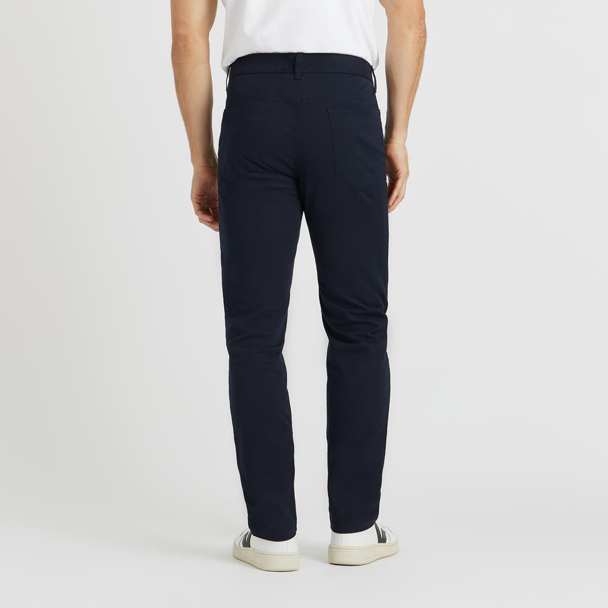 Navy Spoke Fives Chino back model