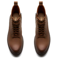 Walnut Leather Clarks Womens Orinoco3 Style Lace-Up Boots Top View