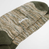 Olive Mix Barbour Mens Bedrock Boot Socks Sole