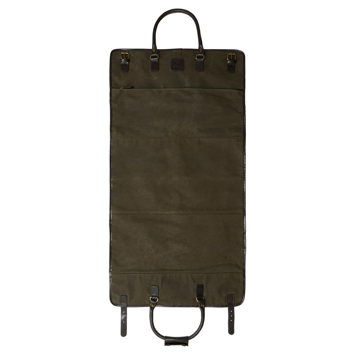 Green/Dark Brown Chatham Mens Suit Carrier Opened Out