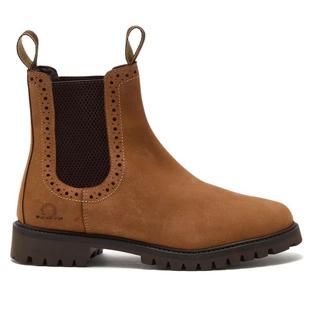 Tan Chatham Womens Moreton Brogue Chelsea Boot