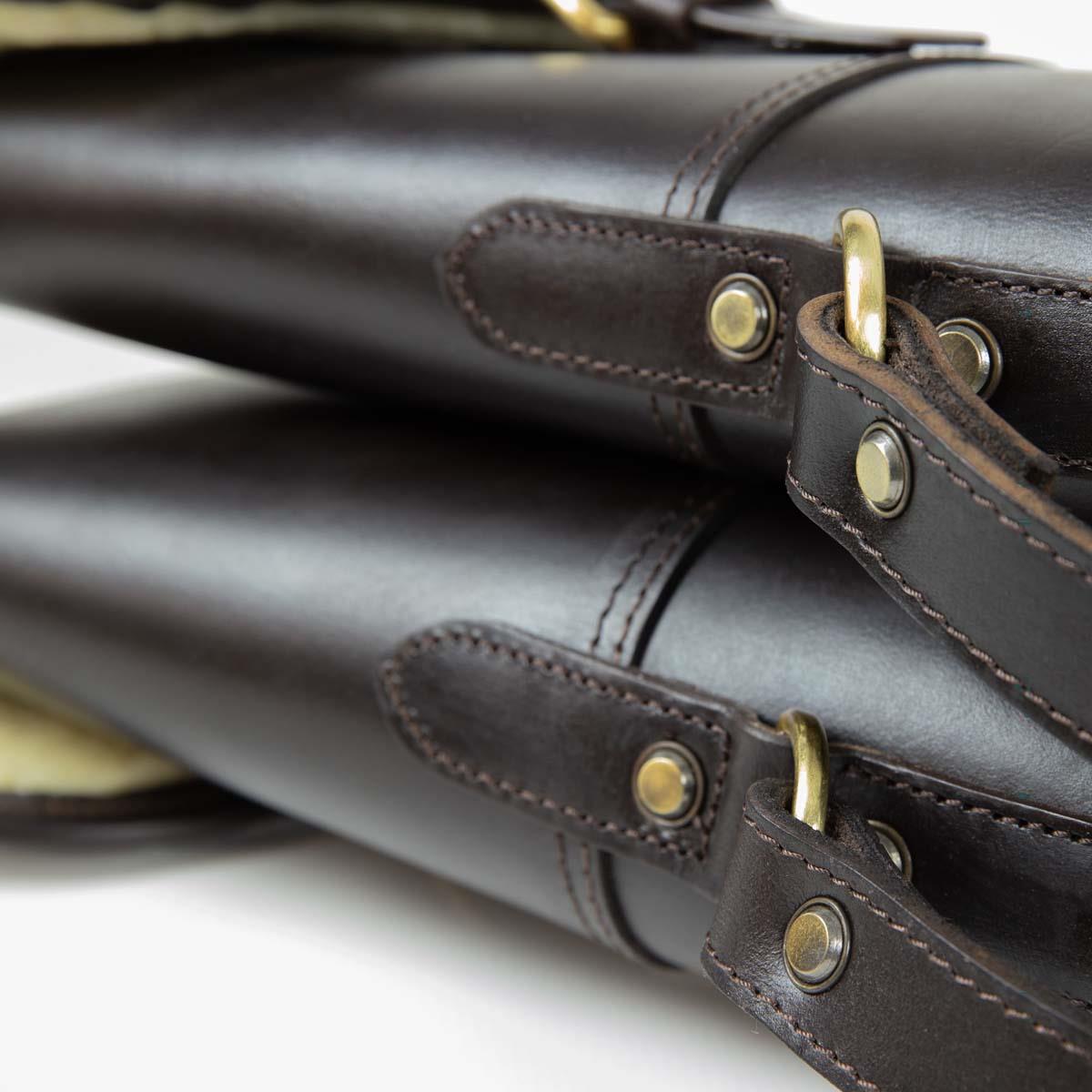 Teales Premier Leather Double Gun Slip Buckle & Flap