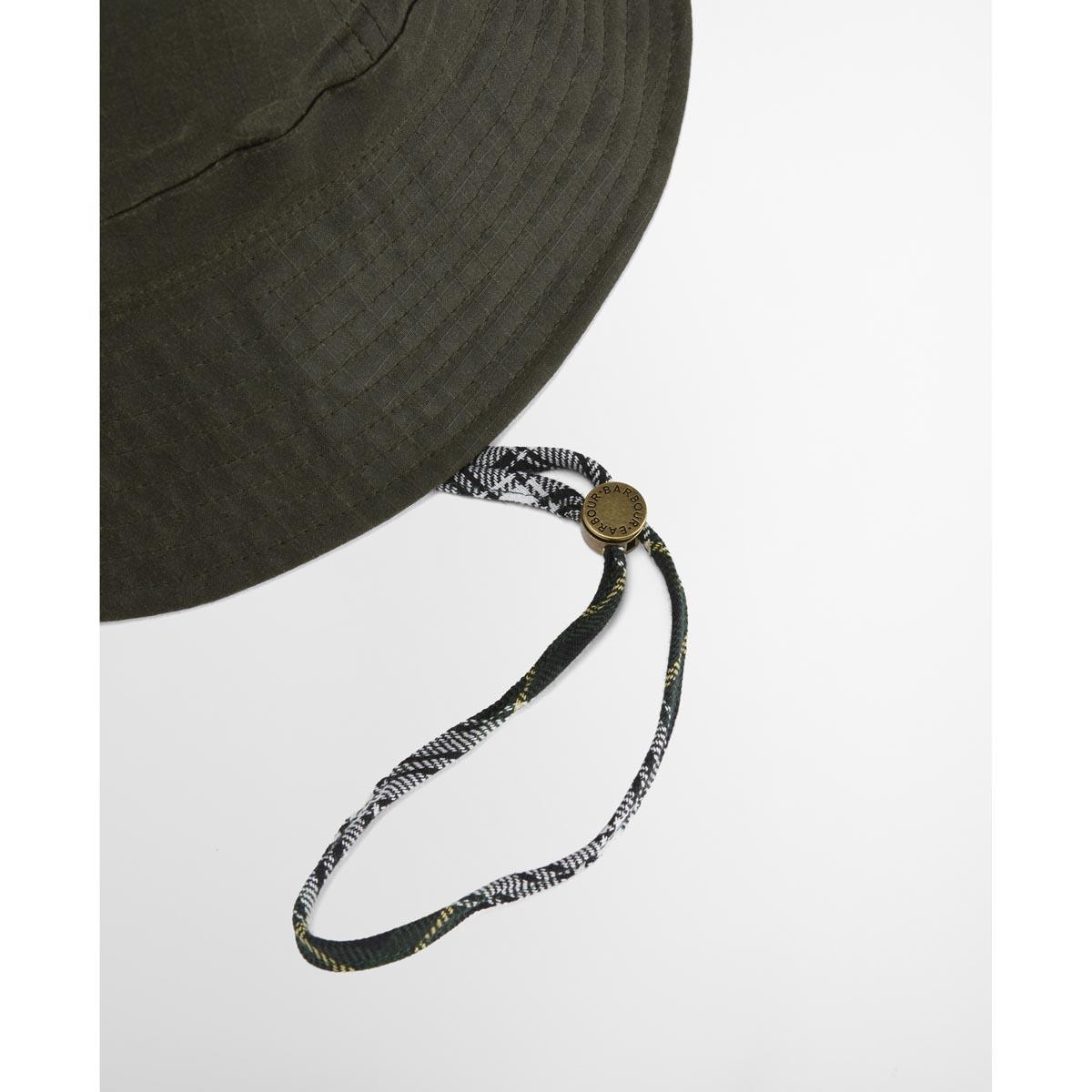Green Barbour Mens Spectator 6 Panel Bucket Hat cord