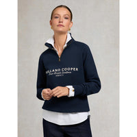 Ink Navy Holland Cooper Womens Sporting Goods Zip Henley On Model